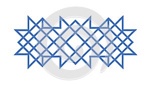 Dynamic Geometric Star Pattern, Abstract Blue Modern Design, vector design Generative AI