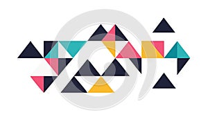 Dynamic Geometric Triangle Abstract Pattern, vector design Generative AI
