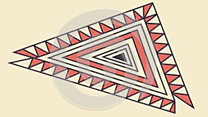 Dynamic Geometric Triangle Border Pattern, Abstract Design Element, vector design Generative AI