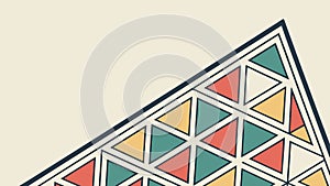 Dynamic Geometric Triangle Pattern Corner Design, vector design Generative AI