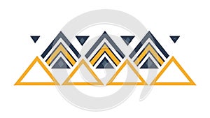 Dynamic Geometric Triangle Pattern Design Element, vector design Generative AI