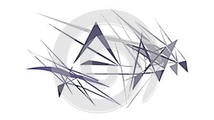 Dynamic Geometric Triangles Abstract Pattern, vector design Generative AI