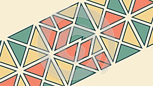 Dynamic Geometric Triangular Pattern, Retro Abstract Design, vector design Generative AI