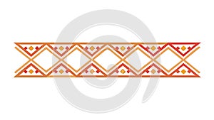 Dynamic Geometric Tribal Border, Vibrant Pattern Design, vector design Generative AI