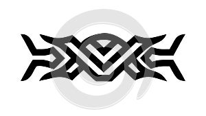Dynamic Geometric Tribal Pattern Border, vector design Generative AI