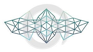 Dynamic Geometric Wireframe Mesh Pattern, vector design Generative AI
