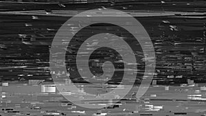 Dynamic glich video, bad tv signal of color display, 3d render computer generated background