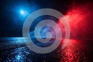 Dynamic gradient background with blue and red