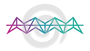 Dynamic Gradient Geometric Pattern Vector Border, vector design Generative AI