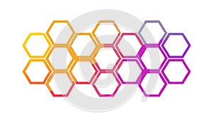 Dynamic Gradient Hexagon Pattern Modern Abstract Design, vector design Generative AI