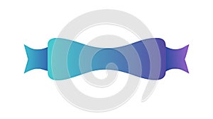 Dynamic Gradient Ribbon Banner, Modern Decorative Vector Element, vector design Generative AI