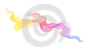 Dynamic Gradient Ribbon Flow, Abstract Art Element Vector Design, vector design Generative AI