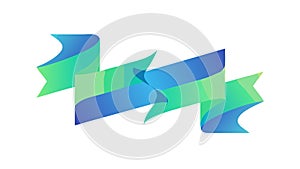 Dynamic Gradient Ribbon: Flowing Abstract Banner Design, vector design Generative AI