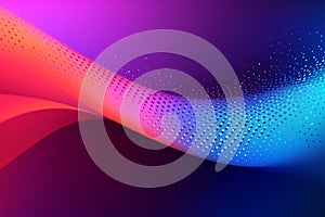 Dynamic gradient vector dots, curves purple, blue, pink color spectrum