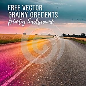 Dynamic grainy background with free vector gradients color