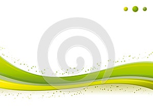 Dynamic green Wave/Points background template.