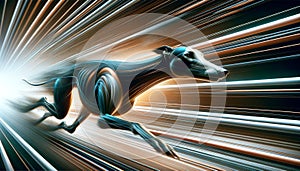 Dynamic Greyhound Racing with Blurred Speed Lines