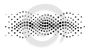 Dynamic Halftone Dot Pattern: Abstract Retro Graphic Background, vector design Generative AI