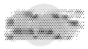 Dynamic Halftone Gradient Pattern with Circular Flow, vector design Generative AI
