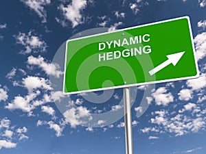 Dynamic hedging traffic sign photo