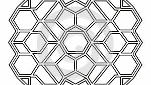 Dynamic Hexagonal Geometric Lattice Pattern, vector design Generative AI