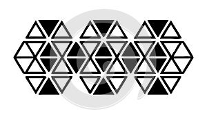 Dynamic Hexagonal Geometric Pattern Design, vector design Generative AI