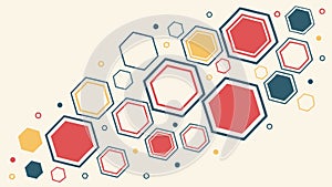 Dynamic Hexagonal Grid Pattern: Modern Tech Background for Connectivity, vector design Generative AI