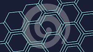Dynamic Hexagonal Pattern Abstract Tech Background, vector design Generative AI
