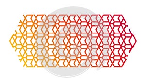 Dynamic Hexagonal Pattern: Gradient Geometric Mesh Abstract Design, vector design Generative AI
