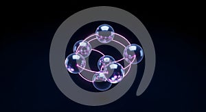 Abstract Interconnected Data Spheres: Visualization of a Digital Network Structure for Technology Professionals.