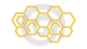 Dynamic Honeycomb Pattern, Abstract Geometric Shape, vector design Generative AI
