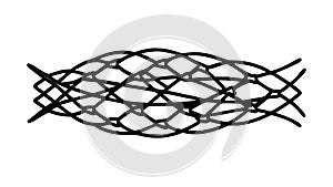 Dynamic Horizontal Wavy Line Pattern, vector design Generative AI