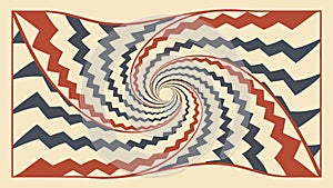 Dynamic Hypnotic Spiral Pattern, Retro Optical Illusion Art, vector design Generative AI