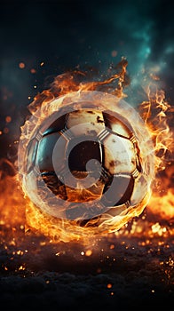 Dynamic ignition, Powerful kick sends soccer ball ablaze in stadium