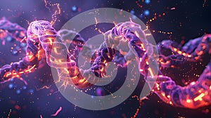 Dynamic illustration of cell division.