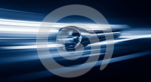 Flashlight in Motion: Speed and Illumination Concept