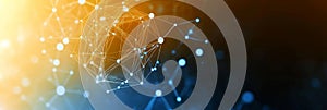 Dynamic Interconnected Network Concept with Abstract Golden Plexus and Global Data Connection