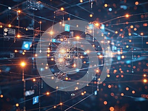 Abstract Digital Network Connections