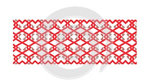 Dynamic Interlocking Abstract Pattern in Red Tones, vector design Generative AI