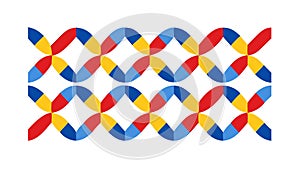 Dynamic Interlocking Hexagon Pattern - Abstract Art, vector design Generative AI