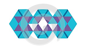 Dynamic Interlocking Hexagon Shapes Gradient, vector design Generative AI