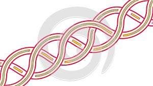 Dynamic Interlocking S-Shapes Geometric Pattern Border, vector design Generative AI