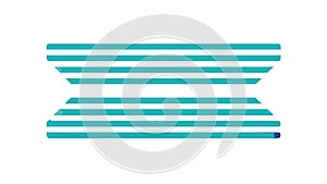 Dynamic Interlocking Wavy Lines Abstract Pattern, vector design Generative AI