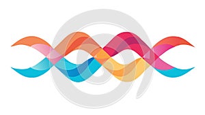 Dynamic Interlocking Wavy Lines Pattern Vector, vector design Generative AI