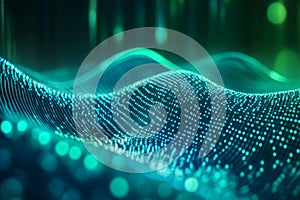 Dynamic Interplay of Binary Streams in Neon Hues