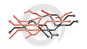 Dynamic Intersecting Lines Abstract Pattern, vector design Generative AI