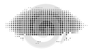 Dynamic Irregular Halftone Dot Pattern Abstract Element, vector design Generative AI