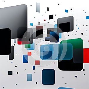 Dynamic Layout of Overlapping Rectangles and Squares in Multi-Color Shades