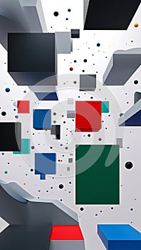 Dynamic Layout of Overlapping Rectangles and Squares in Multi-Color Shades