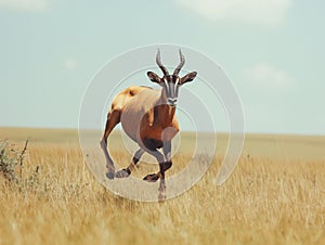 Dynamic Leap of a Topi Antelope
